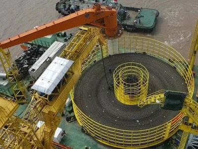 o maior cabo submarino da China fabricado com ito-sin